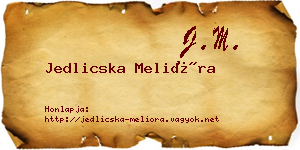 Jedlicska Melióra névjegykártya